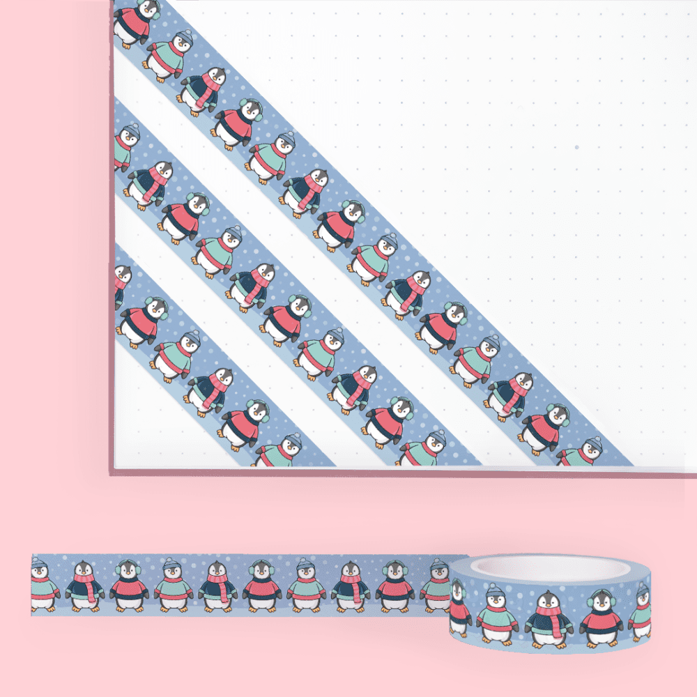 Winter Penguins Washi Tape