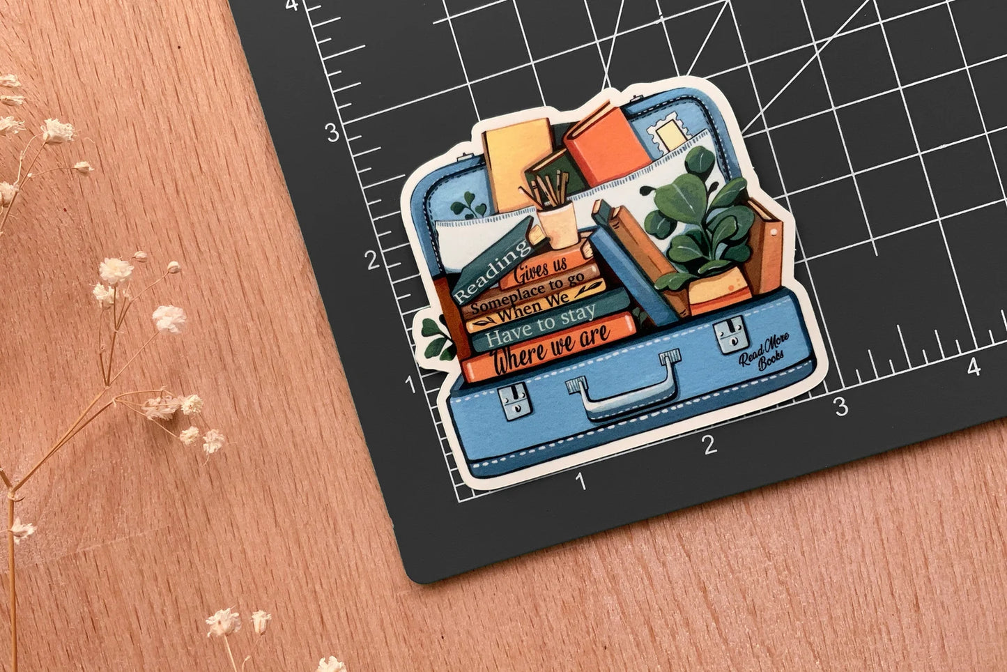 Suitcase Full of Adventure: Book Vinyl Decal