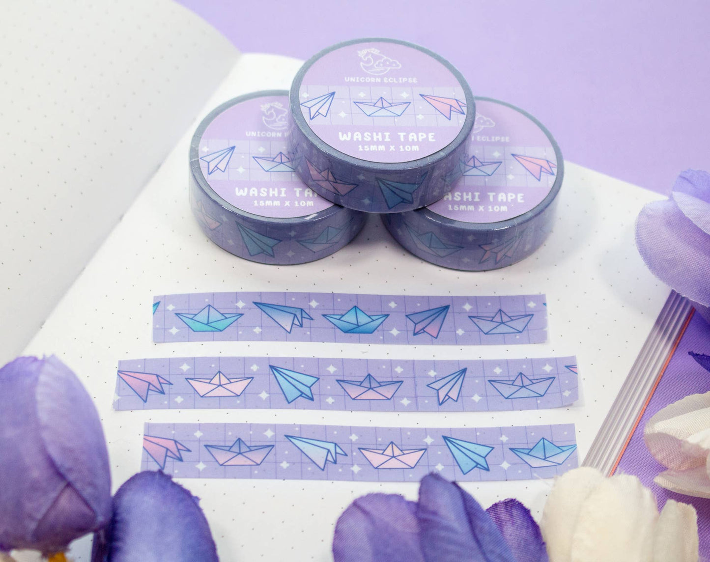 Paper Planes and Boats Washi Tape by Unicorn Eclipse