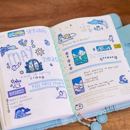 Cloudy Bunnies Clear Sticker Sheet