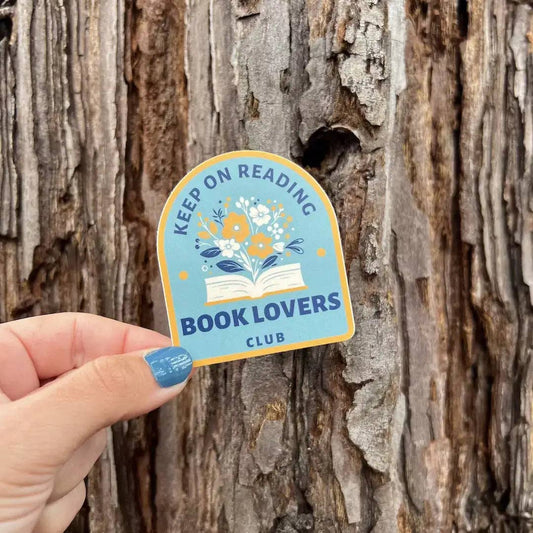 Keep On Reading Book Lover's Club Vinyl Decal Sticker