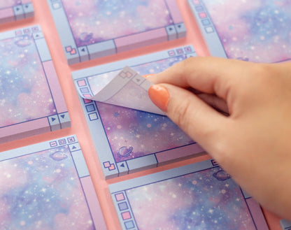 Galaxy Window Sticky Notes
