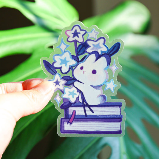 Rabbit's Star Bouquet Clear Vinyl Sticker