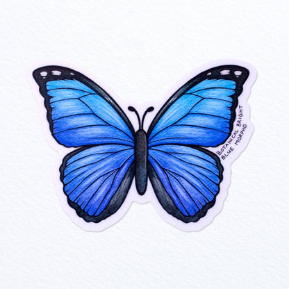 Blue Morpho Butterfly Vinyl Sticker Decal