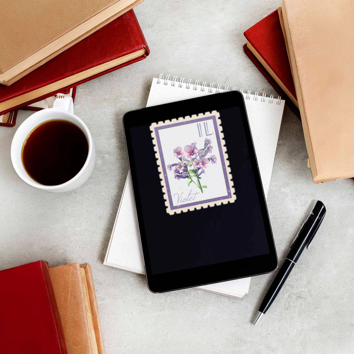 Illionois Violet Stamp-Style Decal