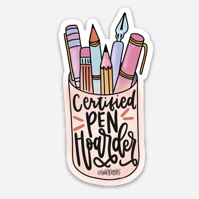 Certified Pen Hoarder Decal Sticker