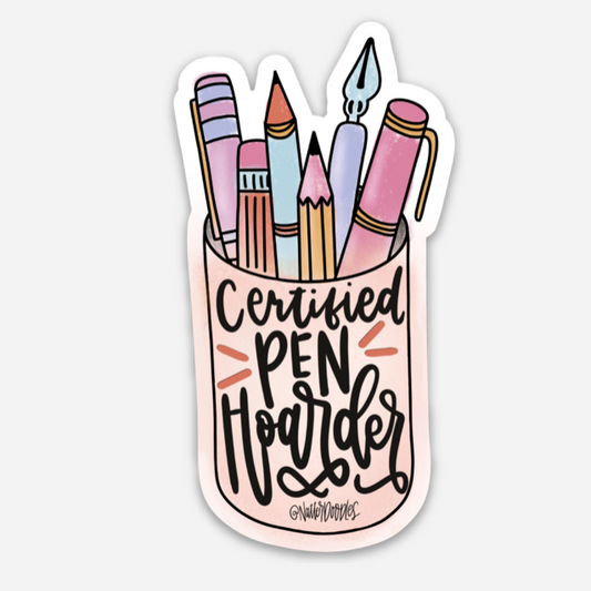 Certified Pen Hoarder Decal Sticker
