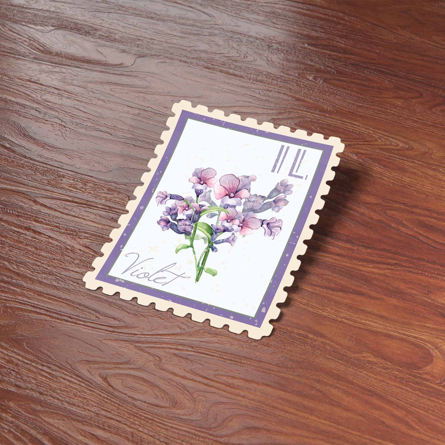Illionois Violet Stamp-Style Decal