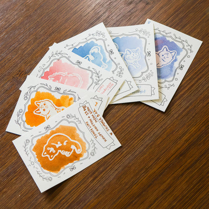 Neighborhood Cats Ink Cards by Thousand Skies