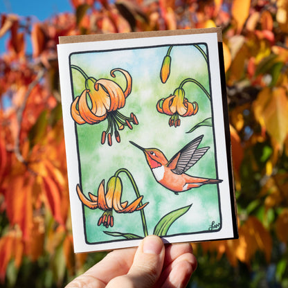 Rufous Hummingbird Greeting Card