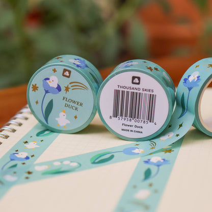 Flower Duck Foil Washi Tape