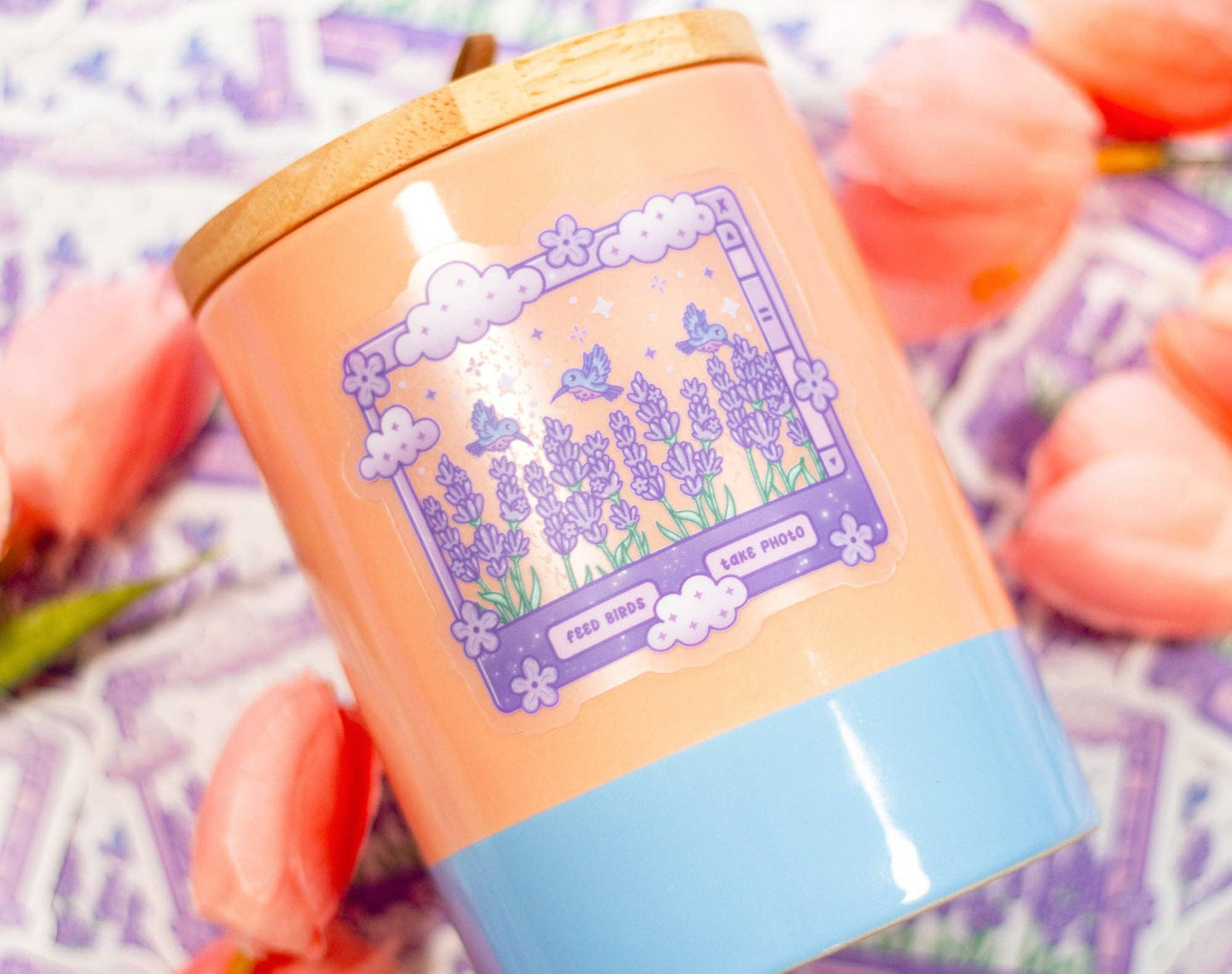 Lavender Dreams Clear Vinyl Decal Sticker