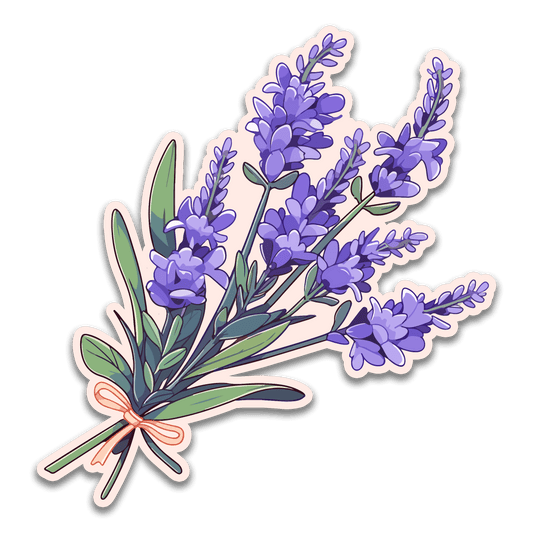 Lavender Bouquet Vinyl Decal Sticker