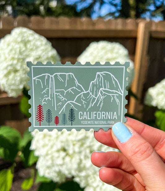 California Yosemite Stamp Sticker