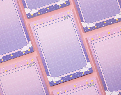 Violet Gradient Clouds Notepad