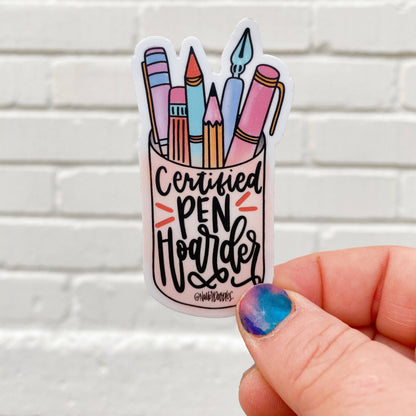 Certified Pen Hoarder Decal Sticker