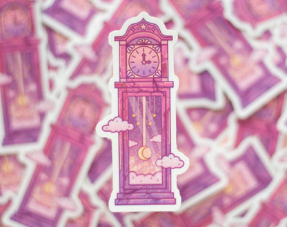 Dreamy Grandfather Clock Vinyl Decal Sticker