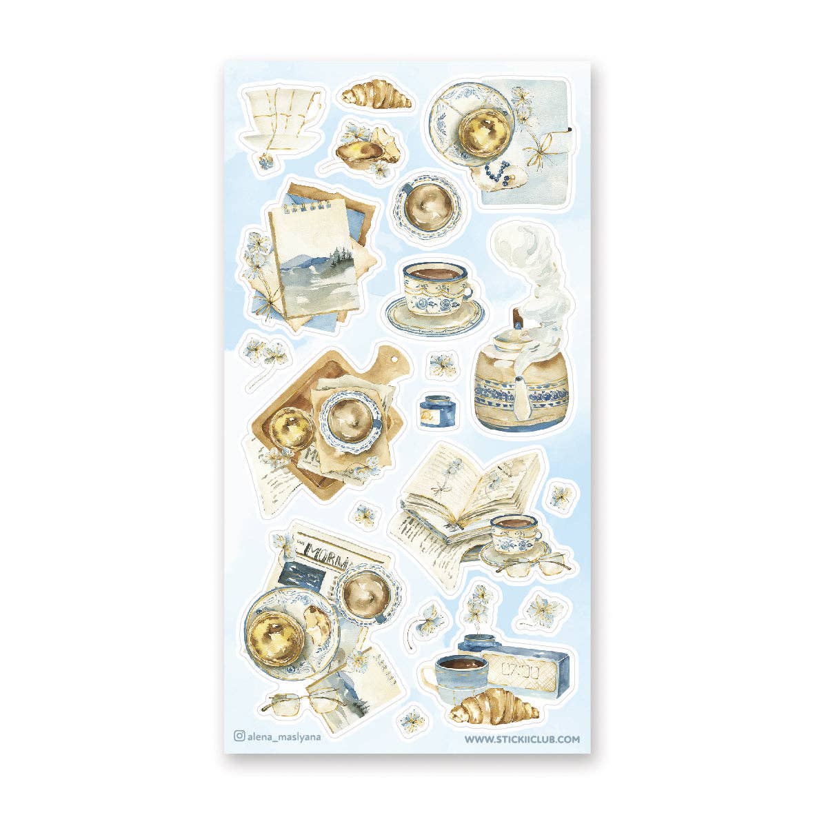 Peaceful Tea Time Sticker Sheet