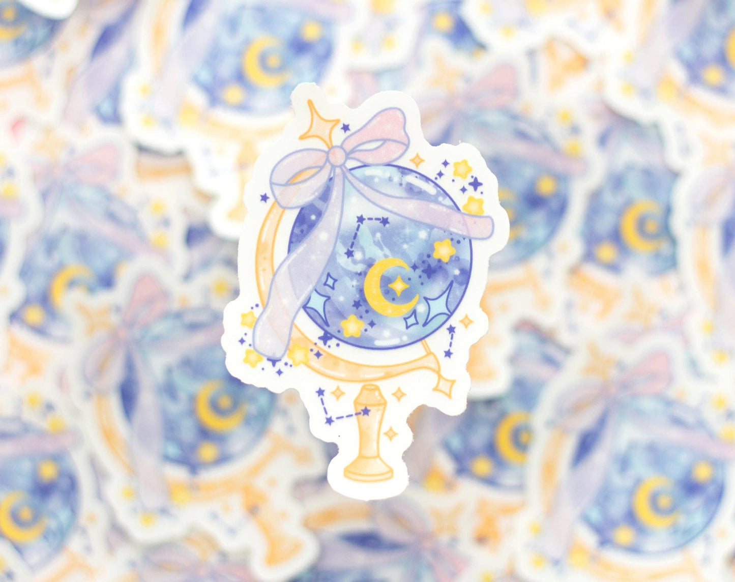 Celestial Globe Clear Vinyl Decal Sticker
