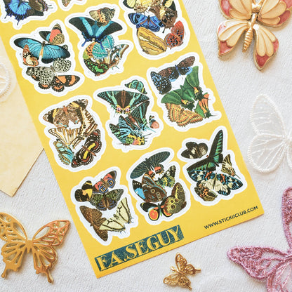 Art Nouveau Butterflies Sticker Sheet