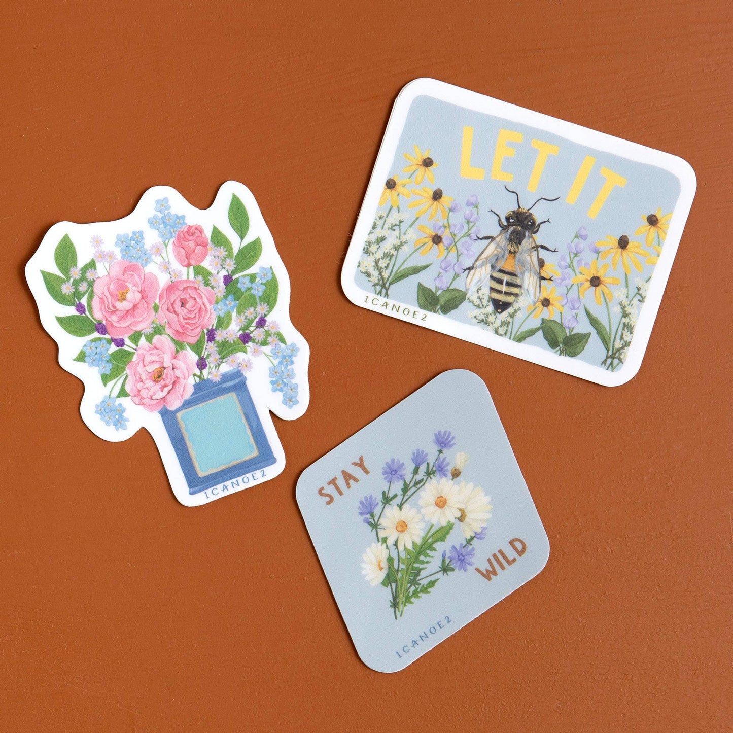 Stay Wild Vintage Blooms Floral Decal Sticker