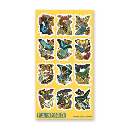 Art Nouveau Butterflies Sticker Sheet