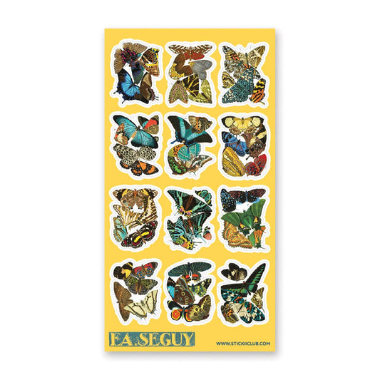 Art Nouveau Butterflies Sticker Sheet