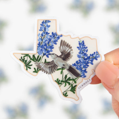 Birds & Blooms Texas Decal Sticker