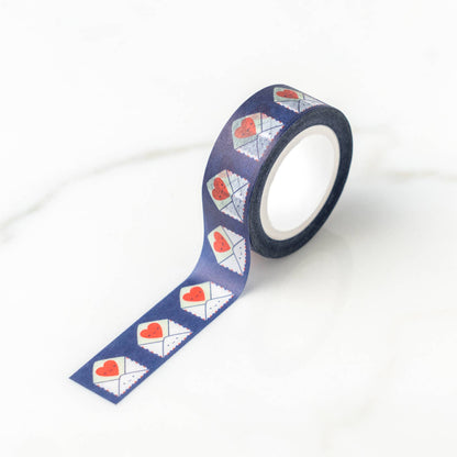 Send Love Envelope Blue Washi Tape