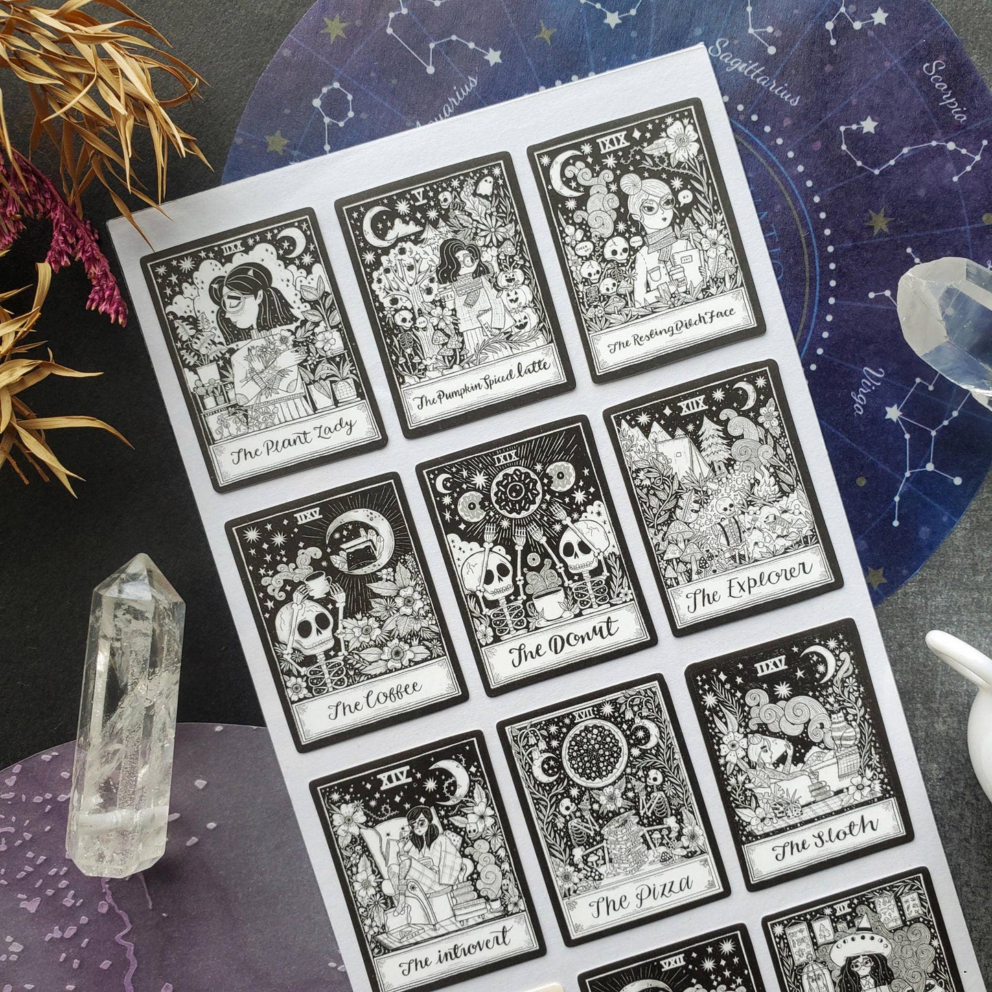 Tarot Noir Sticker Sheet