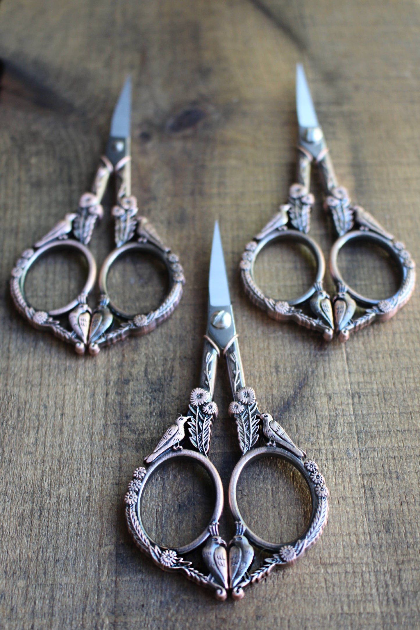 Feathered Friends Scissors: Antique Copper