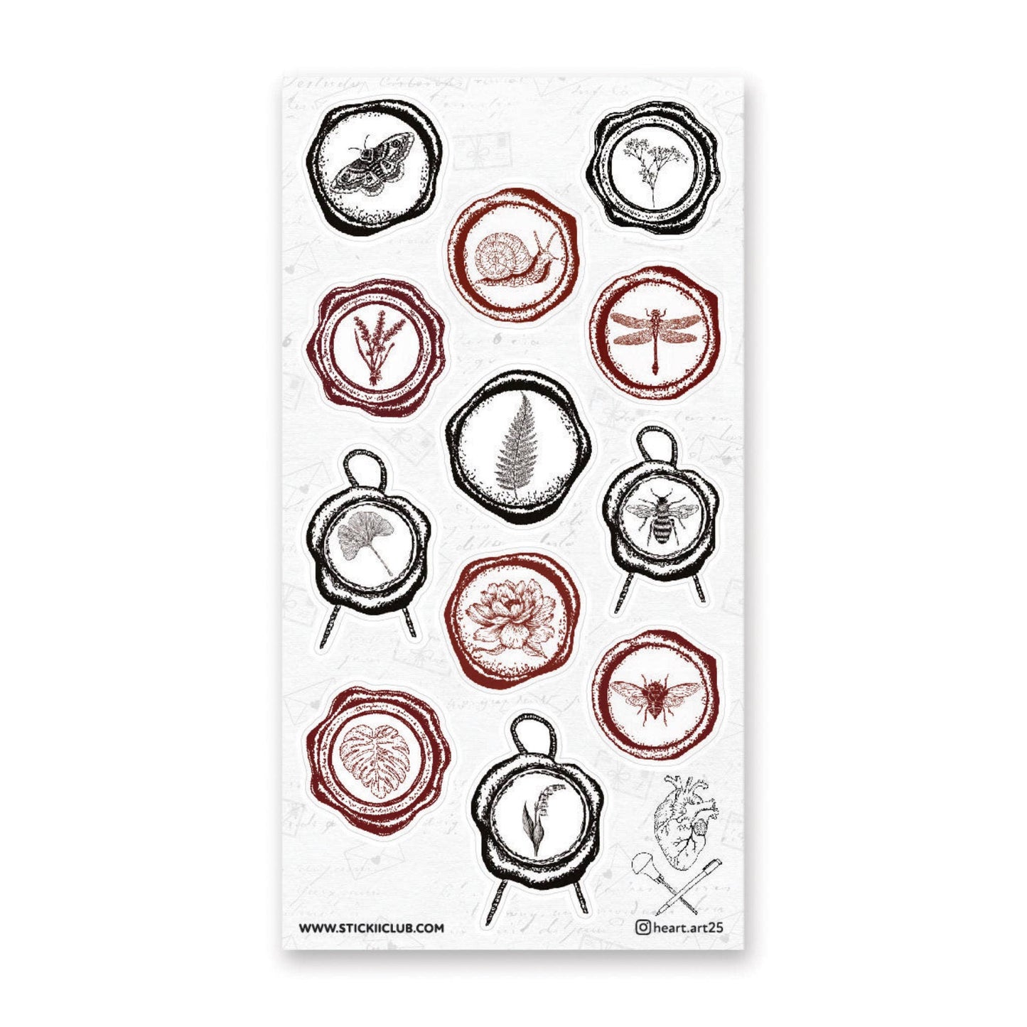 Nature Wax Seals Sticker Sheet