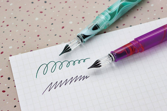 Glass Nib Dip Pen with Acrylic Body - Pink by Teranishi