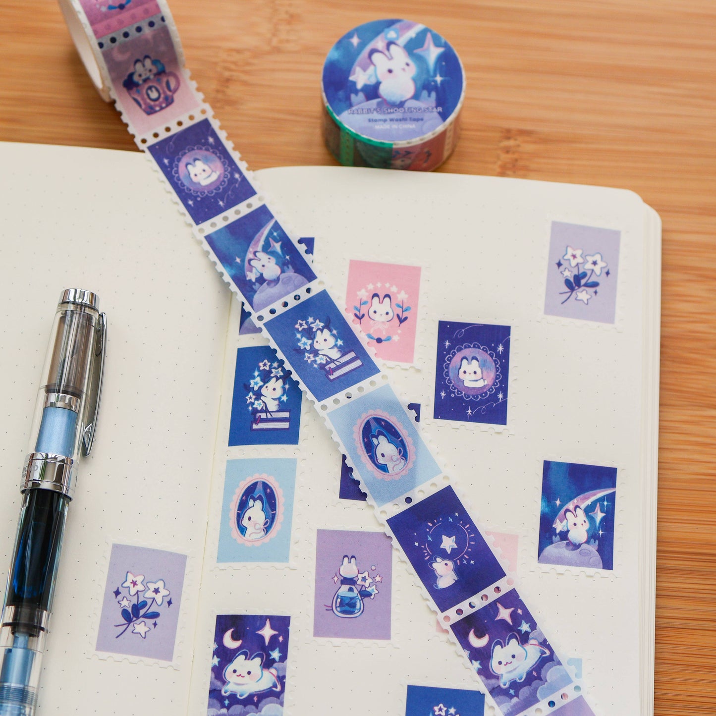 Rabbit's Shooting Star Stamp Washi Tape