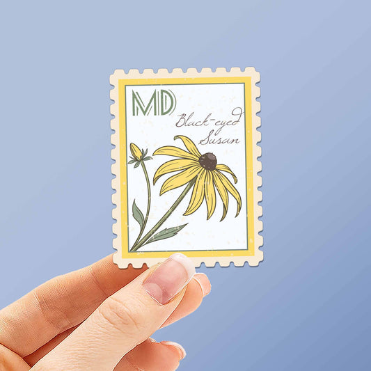 Maryland Black-Eyed Susan Stamp-Style Decal