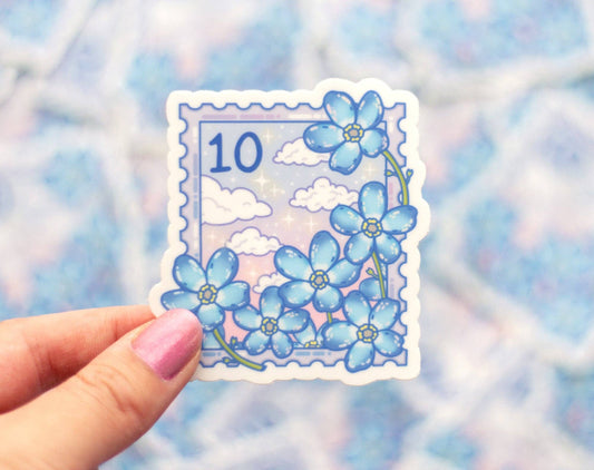 Forget Me Not Stamp Vinyl Decal Sticker