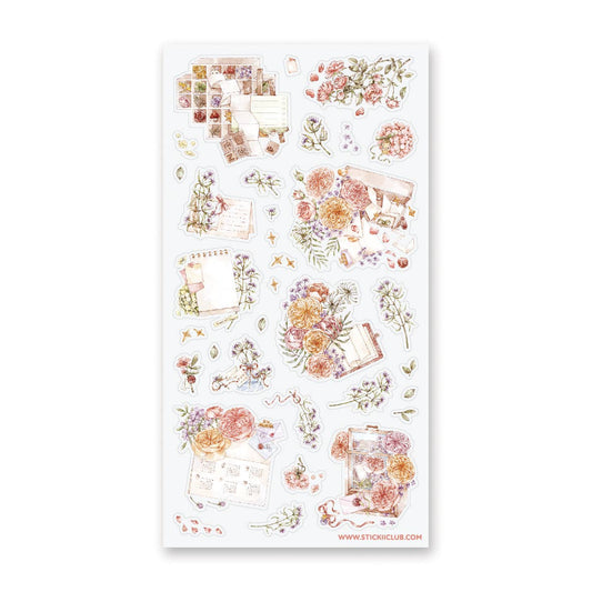Dainty Stationery Sticker Sheet v.1