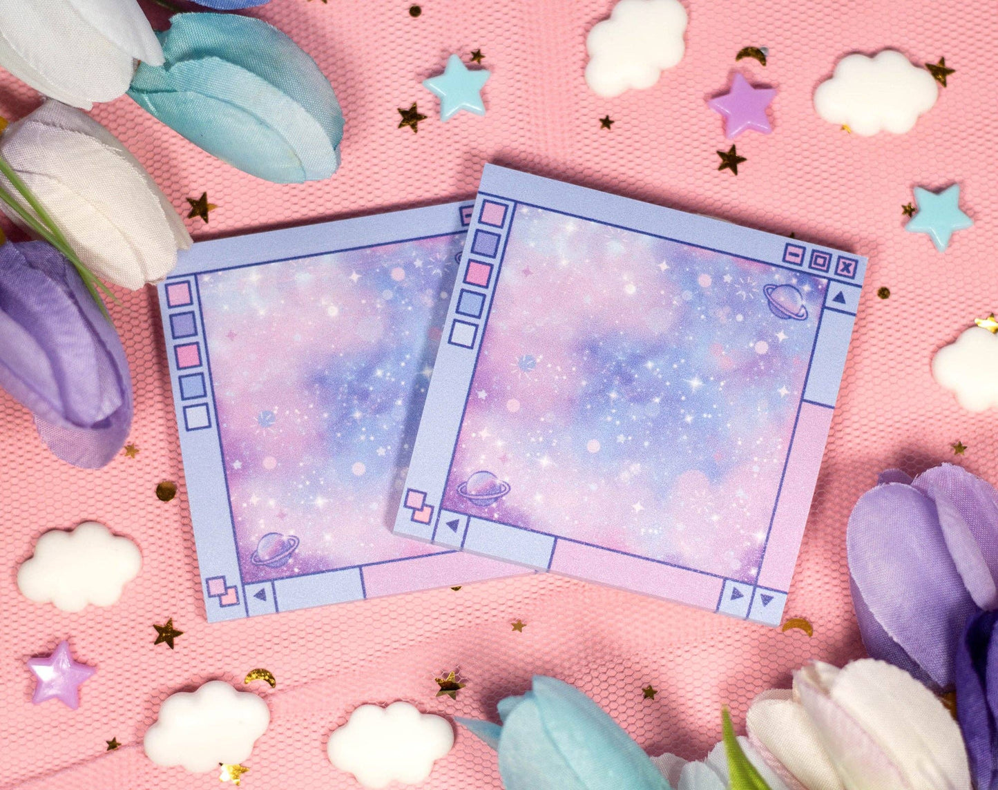 Galaxy Window Sticky Notes