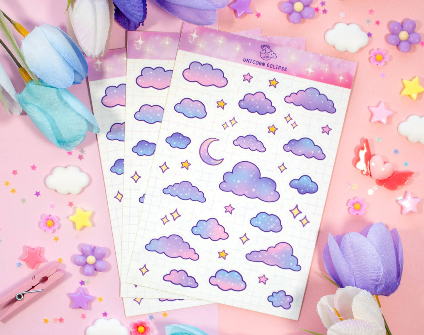 Starry Clouds Sticker Sheet