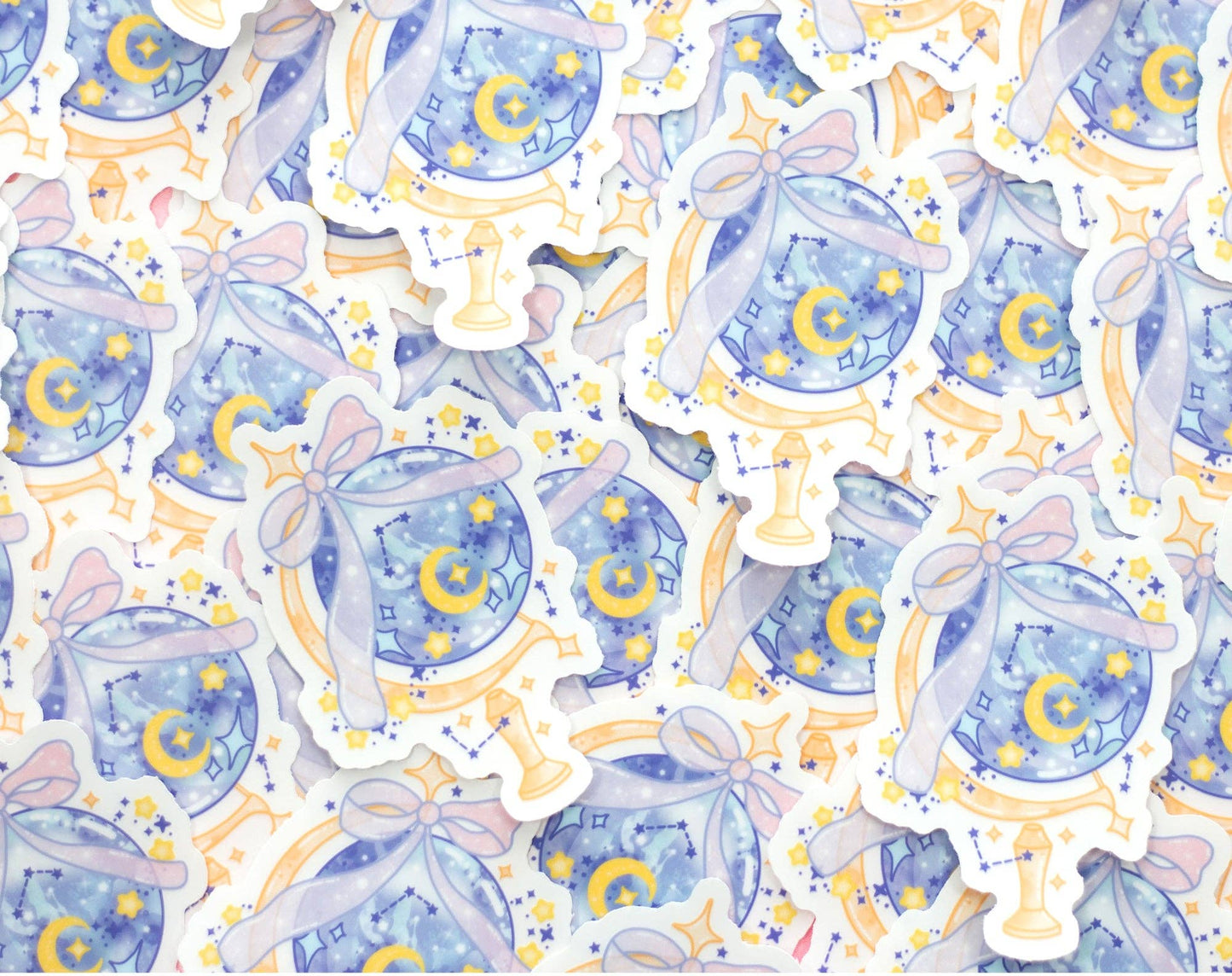 Celestial Globe Clear Vinyl Decal Sticker