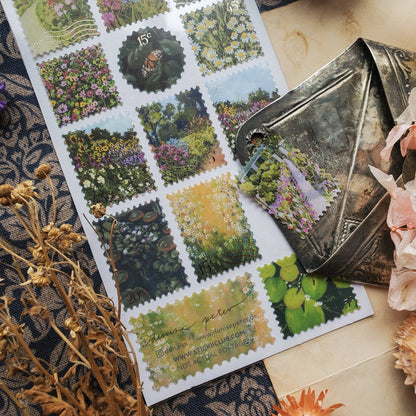 Blooming Garden Stamps Sticker Sheet