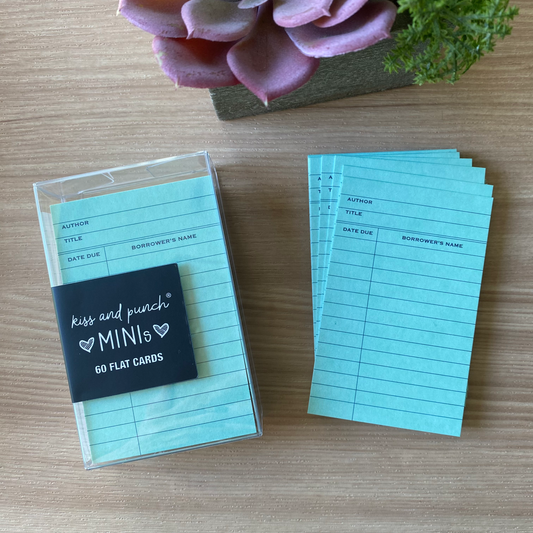 Library Card Minis™ - Mint - 60 Flat Notecards 
