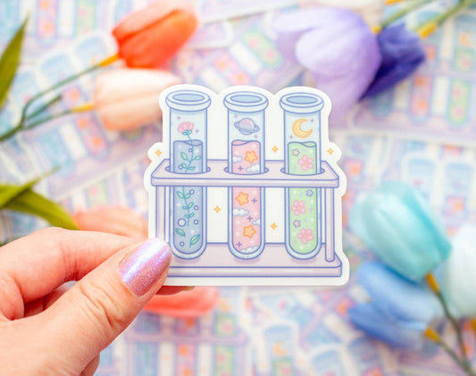 Dreamy Test Tubes Vinyl Decal Sticker
