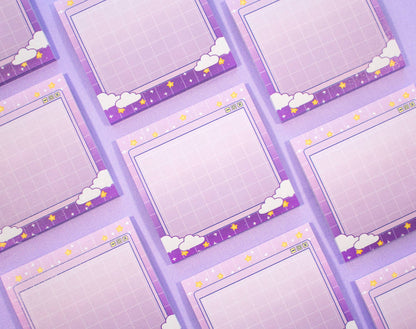 Violet Gradient Clouds Sticky Notes