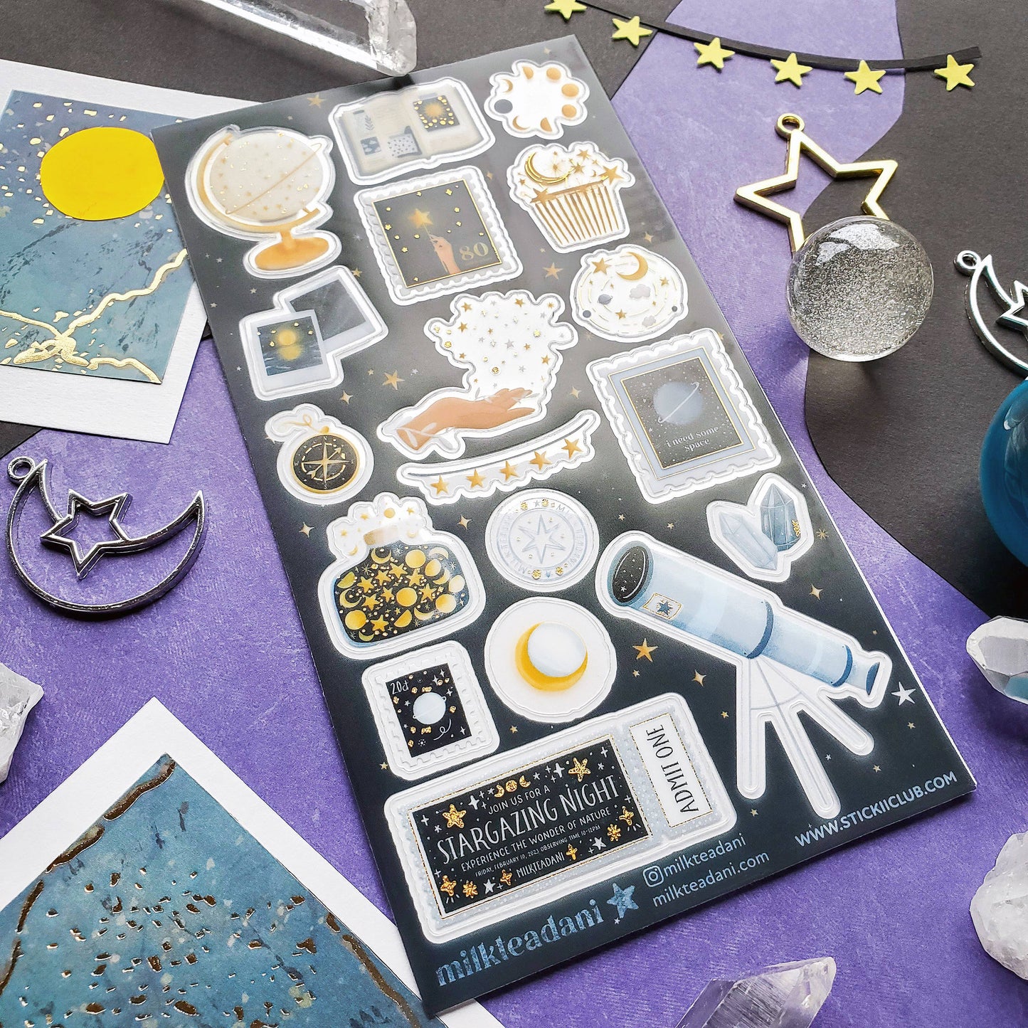 Stargazing Night Sticker Sheet