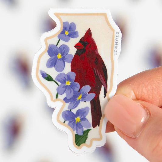 Birds & Blooms Illinois Decal Sticker