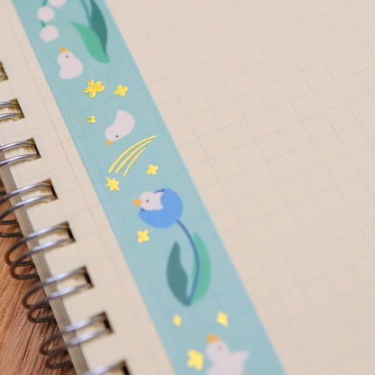 Flower Duck Foil Washi Tape