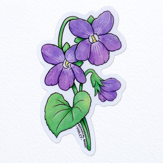 Violet Flower Vinyl Decal Sticker