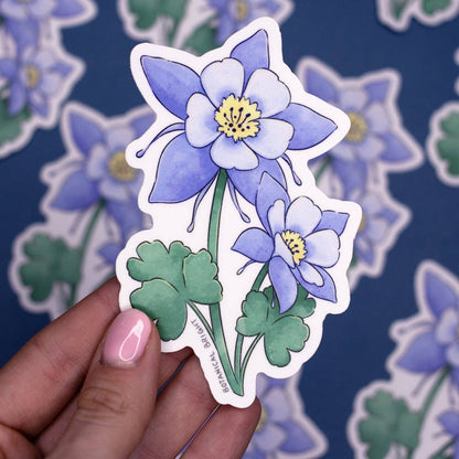 Colorado Blue Columbine Vinyl Sticker Decal