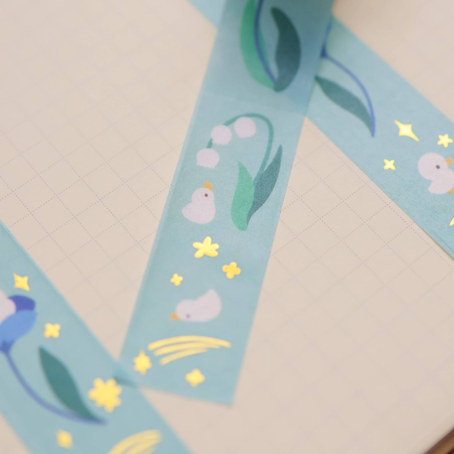 Flower Duck Foil Washi Tape